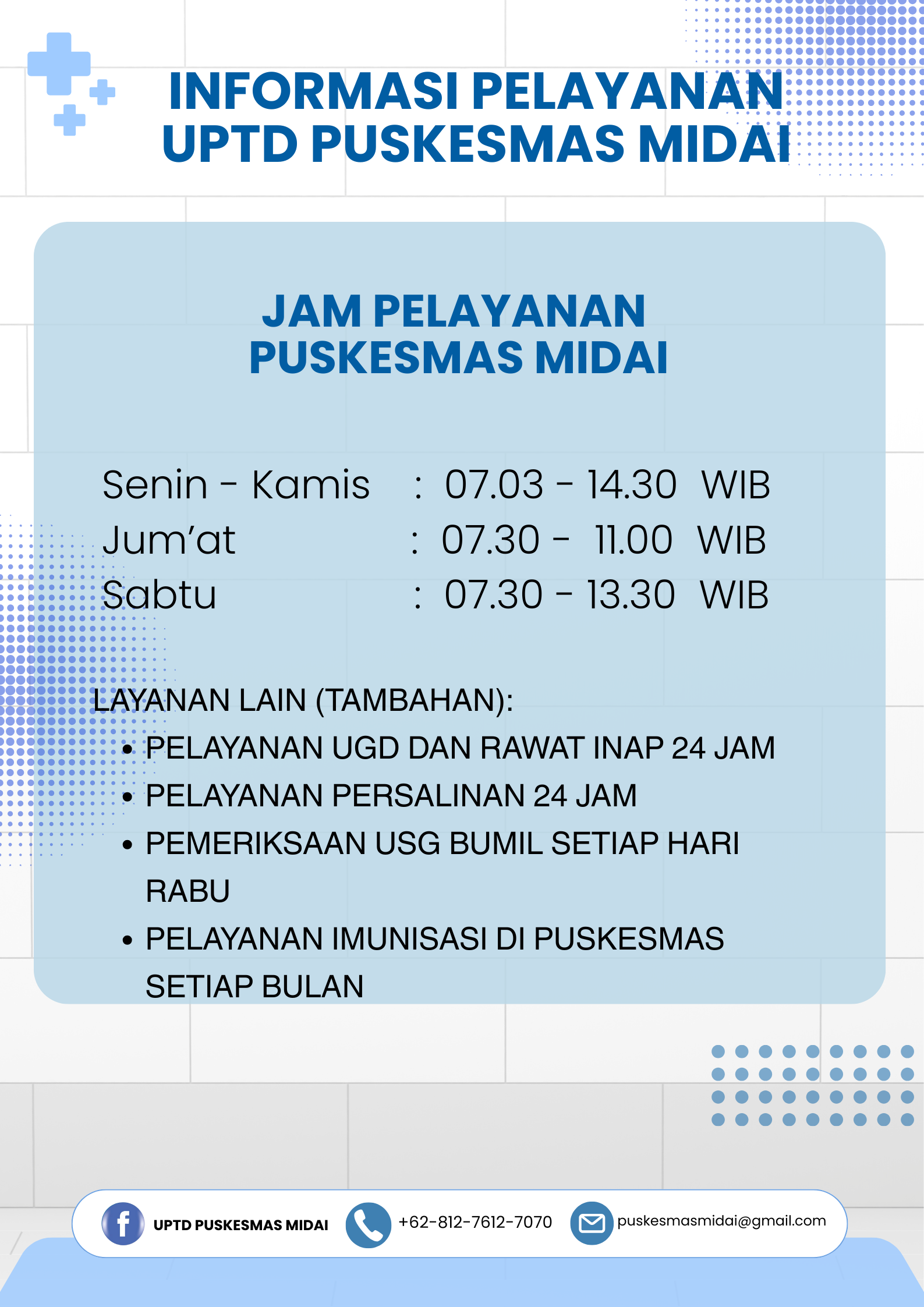 Putih Biru Profesional Jadwal Praktik Dokter Poster (1)